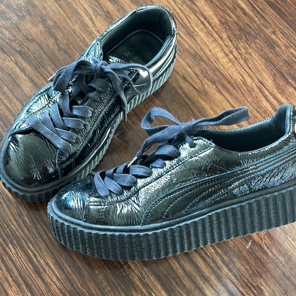 Fenty Puma Black Platform Tennis Shoes